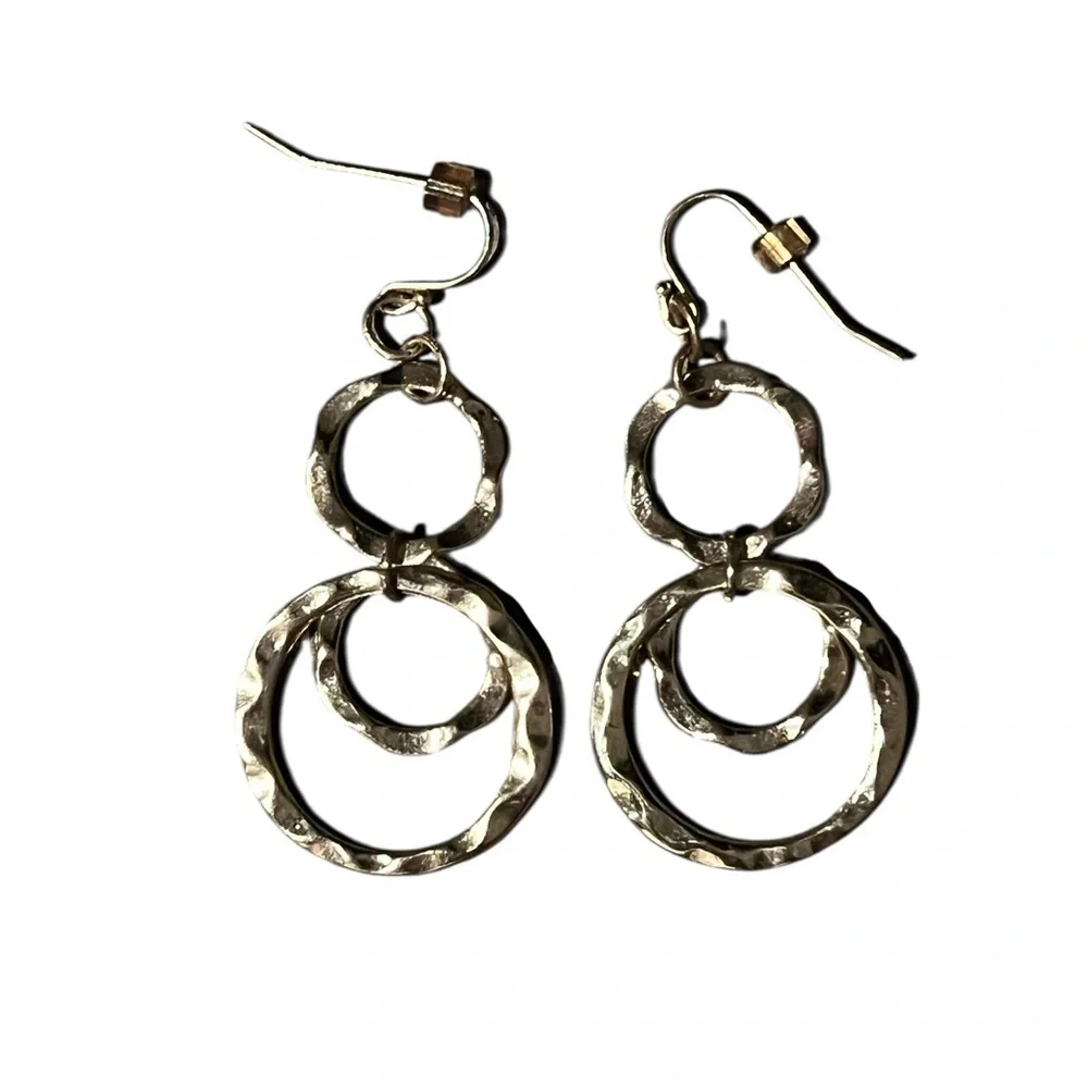 Chico’s Gold Dangle Hoop Earrings